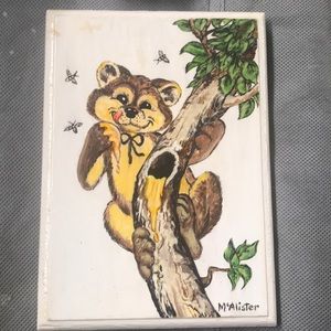 Vintage woodn from estate sale 5x7 cute kids decor